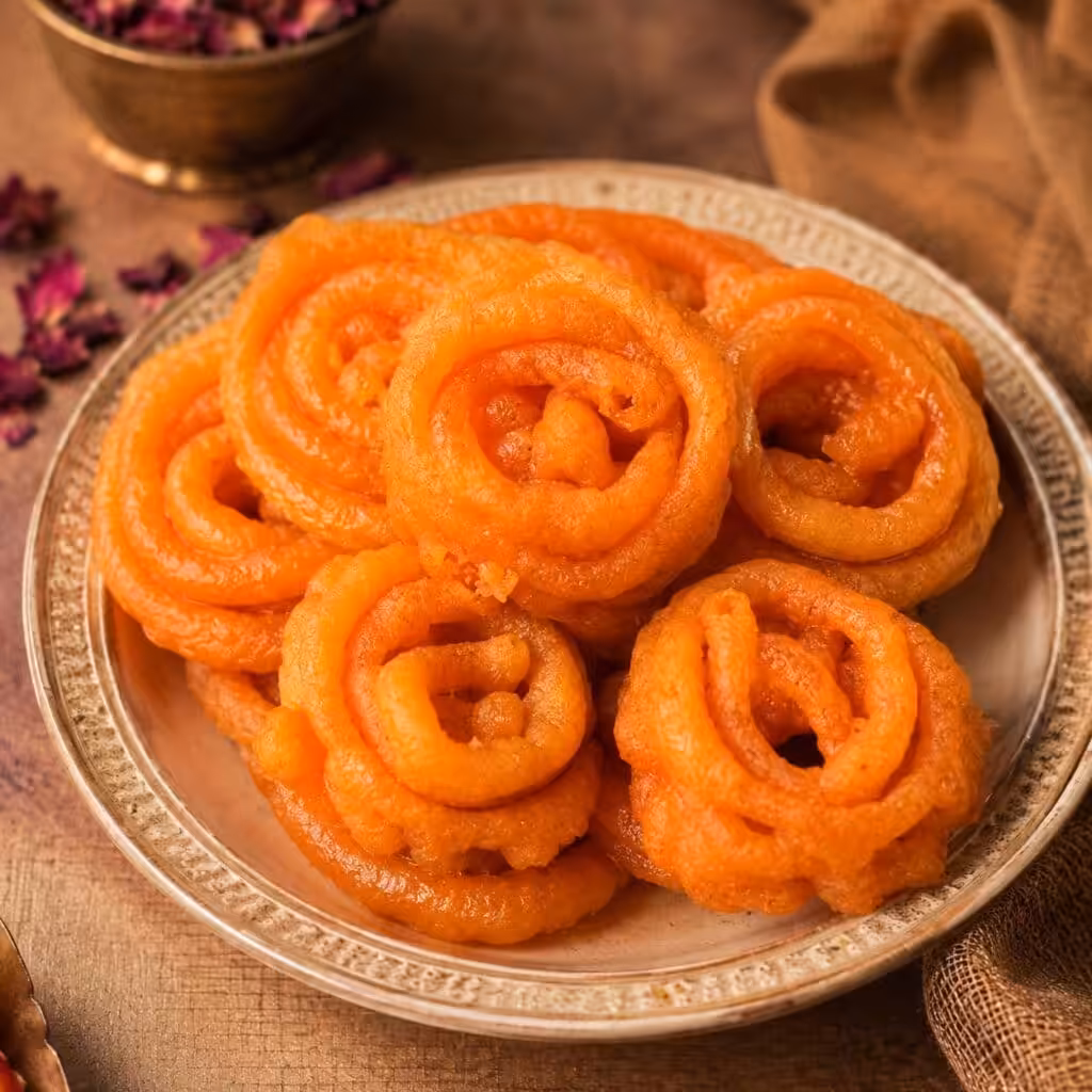 Amirti orange concentric ring sweet - Manha Sweets Bogura