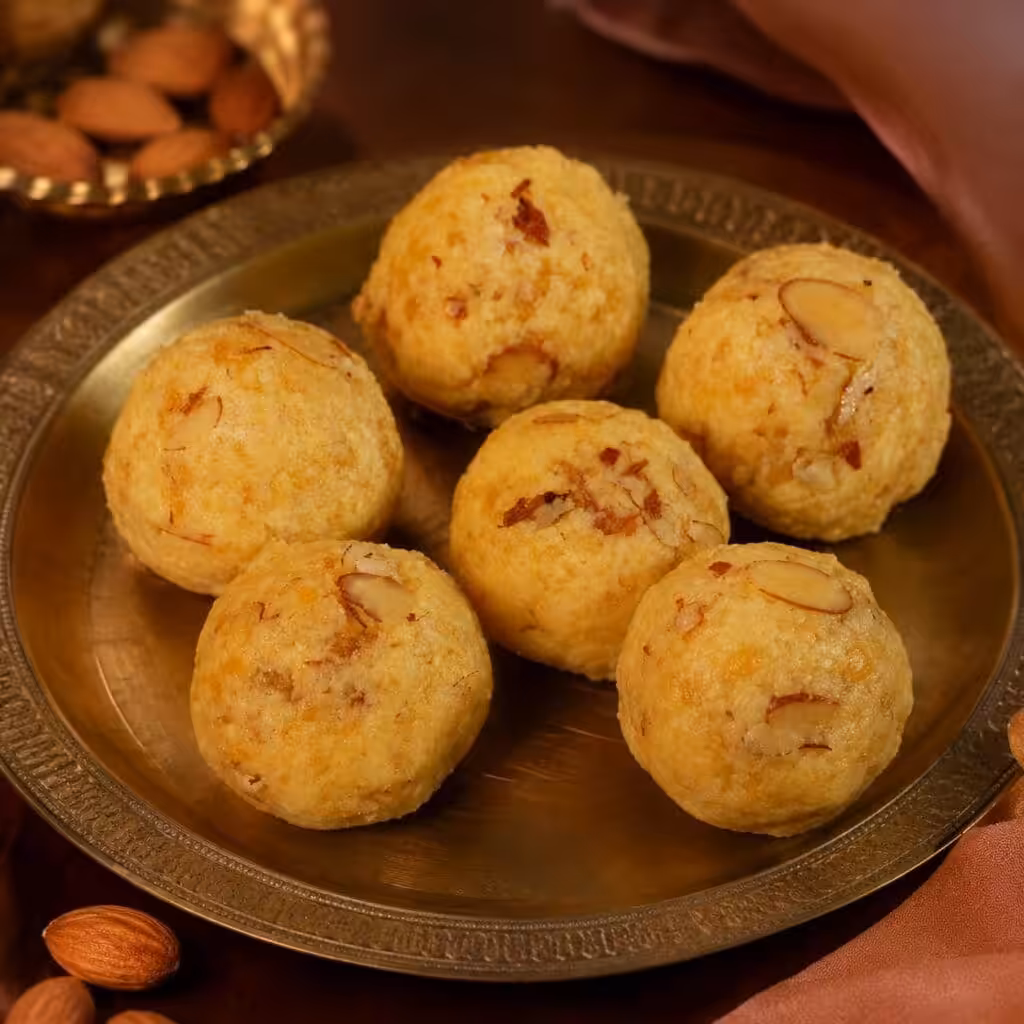 Baadami laddo almond-loaded laddu - Manha Sweets Bogura
