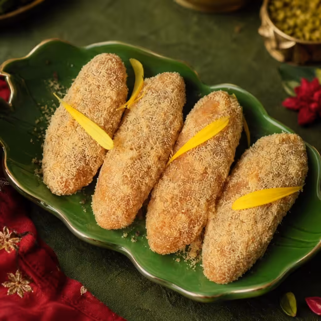 Chamcham special with saffron and pistachio - Manha Sweets