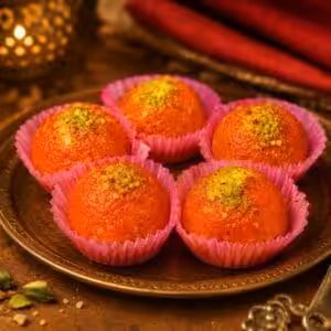 Zafraan laddo saffron golden laddu - Manha Sweets Bogura